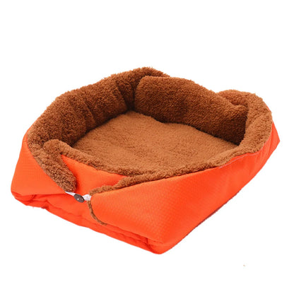 Foldable fleece pet bed mat for dogs and cats, soft warm sleep cushion