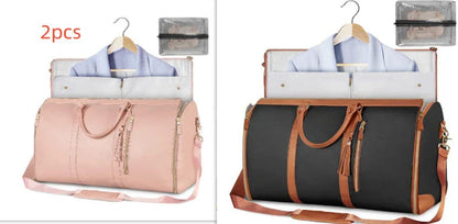 Versatile travel duffel bag for women with waterproof and foldable design, available in various color options