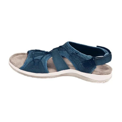 Women's Roman Wedge Sandals with Velcro fastening in various colours