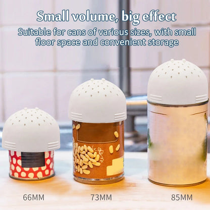 Silicone mini kitchen colander in white and green, perfect for filtering small items