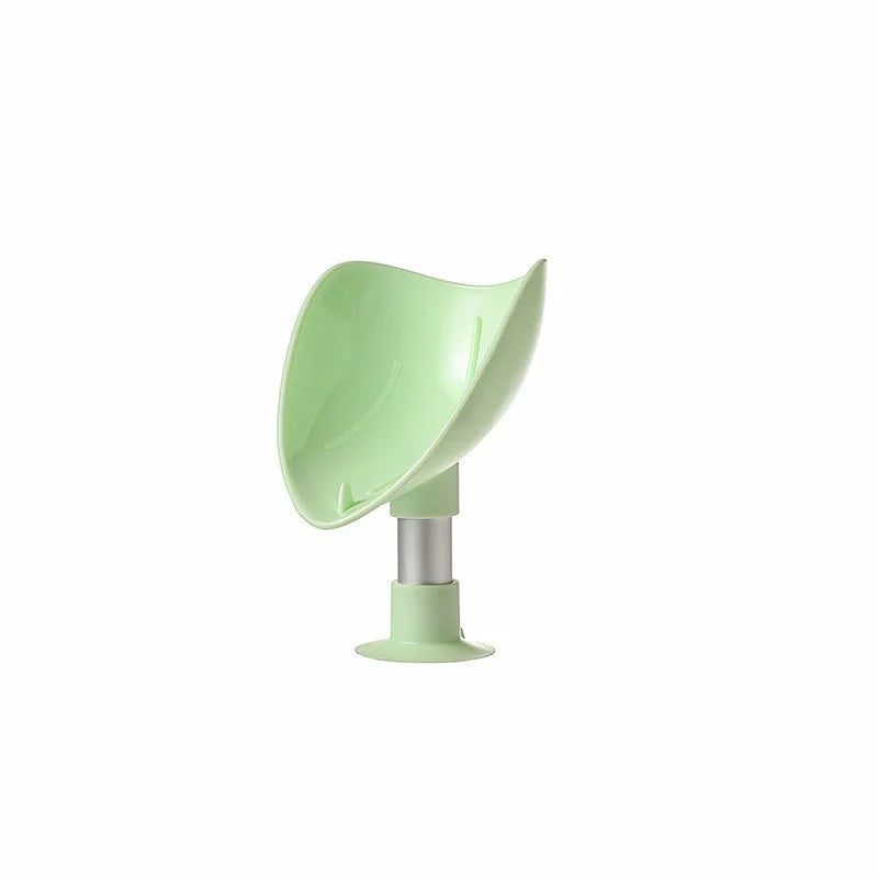 Bird Soap Box with self-draining design and silicone suction cup in white, pink, green, and blue