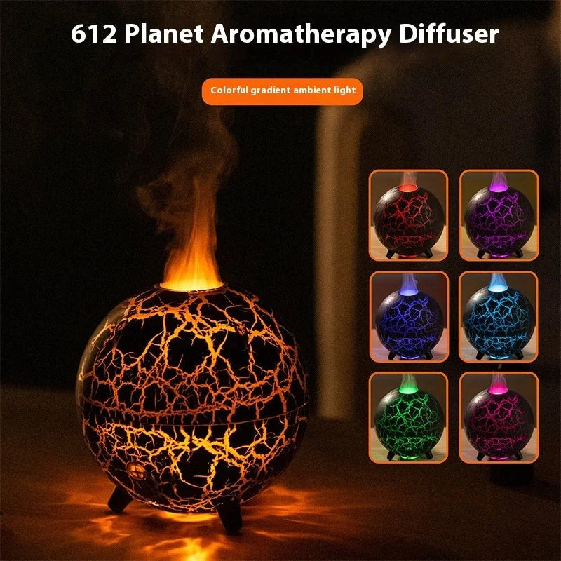 Creative Planet Colourful Atmosphere USB Humidifier with crackle finish in black and white