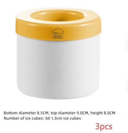 Portable 2-in-1 ice bucket mold with lid for efficient ice making and serving