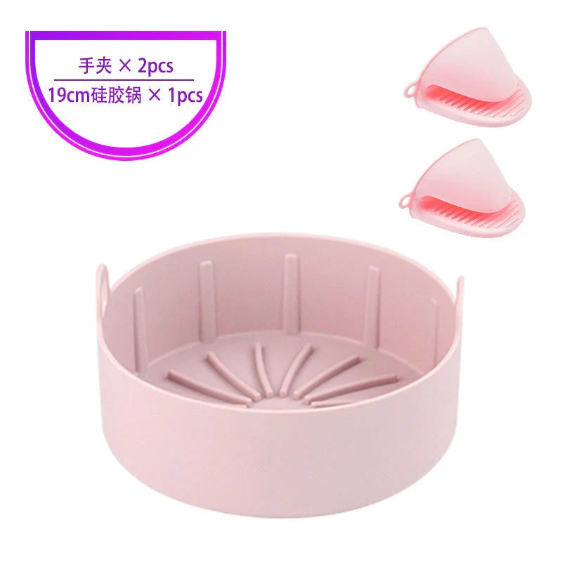 Air fryer silicone pot replacement liners in various colours and sizes