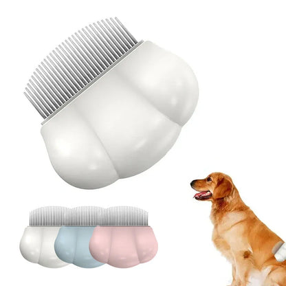 Universal pet grooming comb with ergonomic handle for dogs, cats, and rabbits