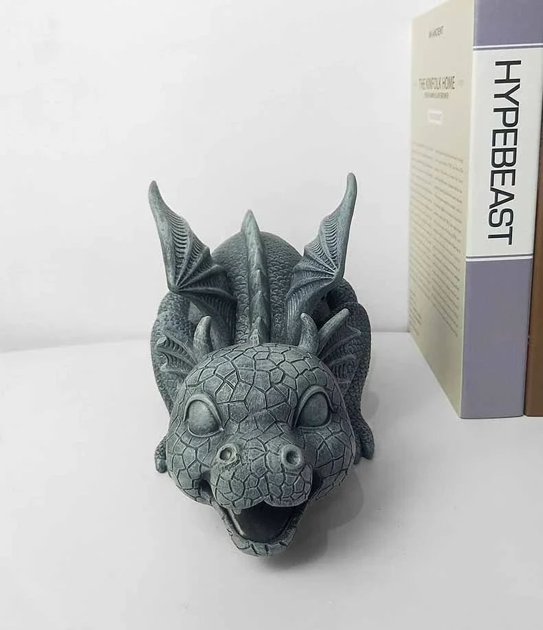 Charming resin dinosaur fountain ornament with flowing water feature for home and garden decoration