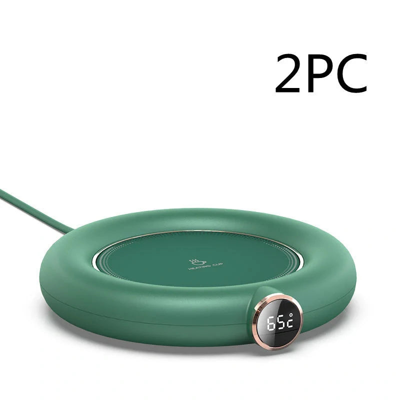 USB Cup Warmer Pad with adjustable temperature settings and LED display