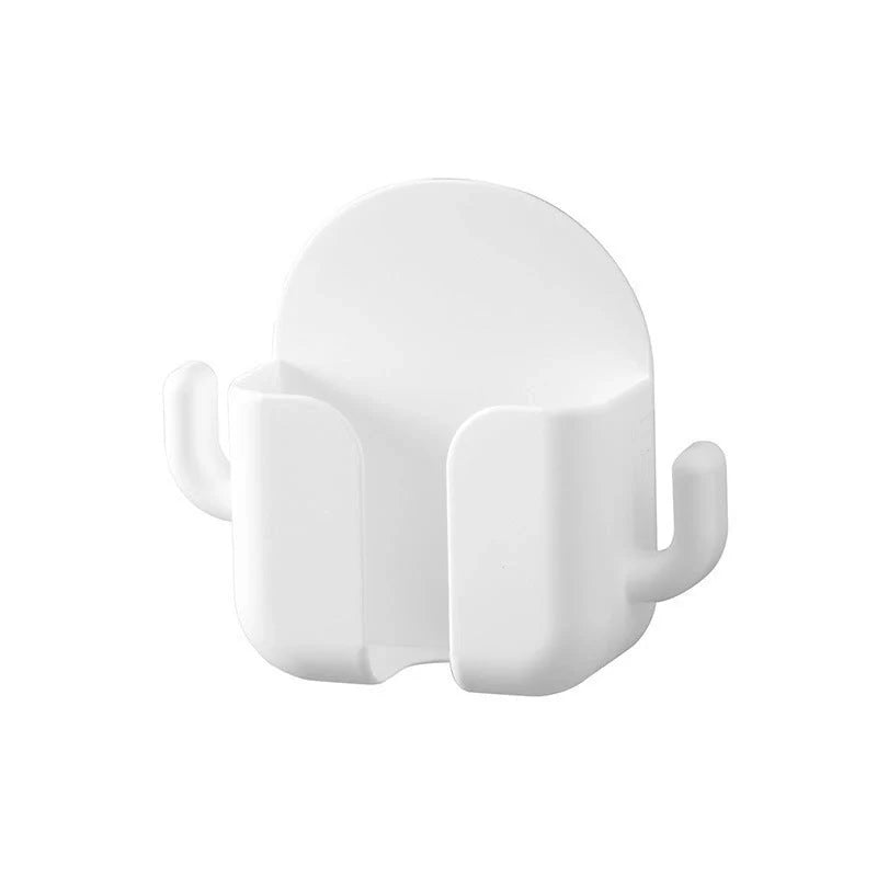 Wall-mounted storage box with mobile phone charging stand and remote control holder in various colours