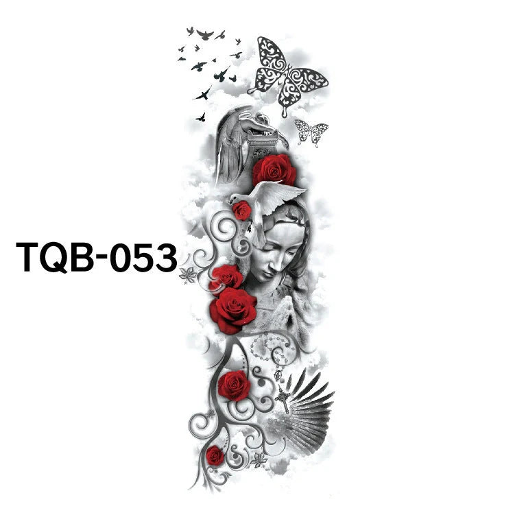 Waterproof Full Arm Tattoo Sticker in various colours for temporary body art