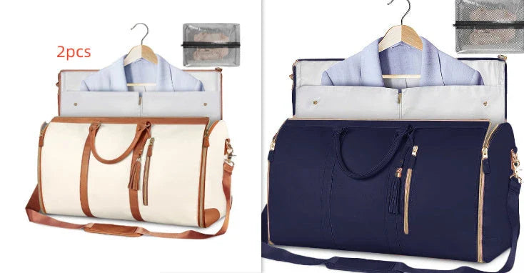 Versatile travel duffel bag for women with waterproof and foldable design, available in various color options