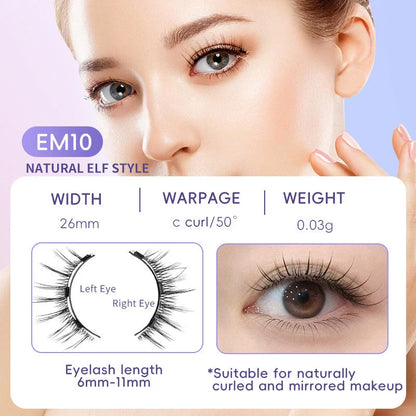 Premium magnetic suction false eyelashes in mink hair for a natural, glamorous look