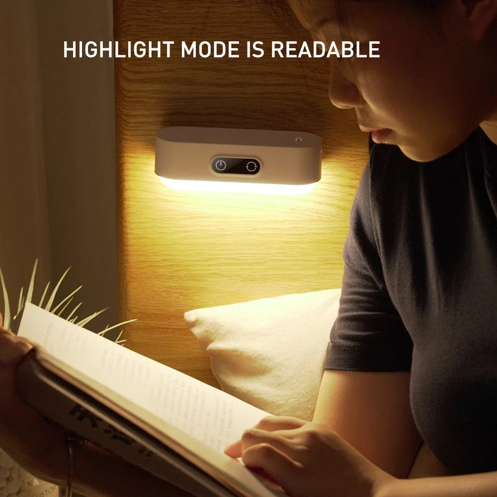 Adjustable LED desk lamp with magnetic base, rechargeable, dimmable, and 5 color temperature modes for study, cabinet, and dorm use