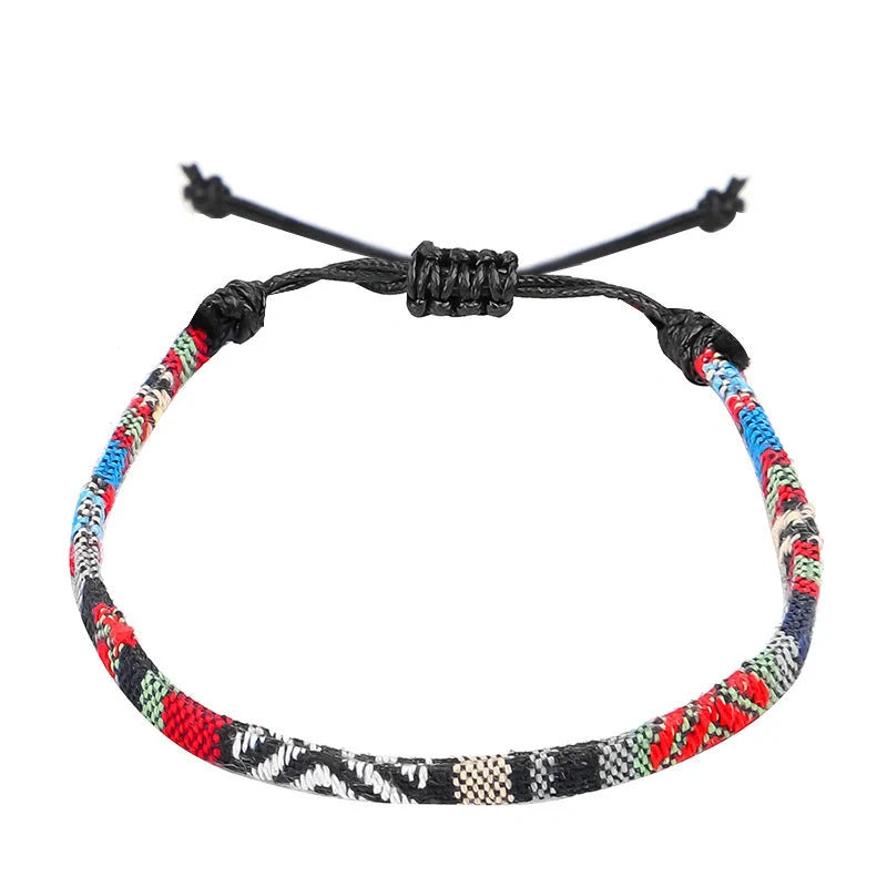 Hand Woven Rainbow Colour Anklet Bohemian Style