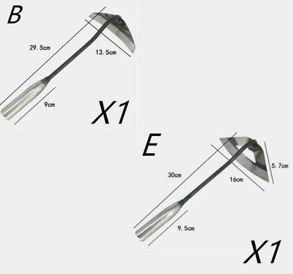 Premium manganese steel garden hoe with hollow design, versatile for weeding, soil preparation, and vegetable planting in the UK