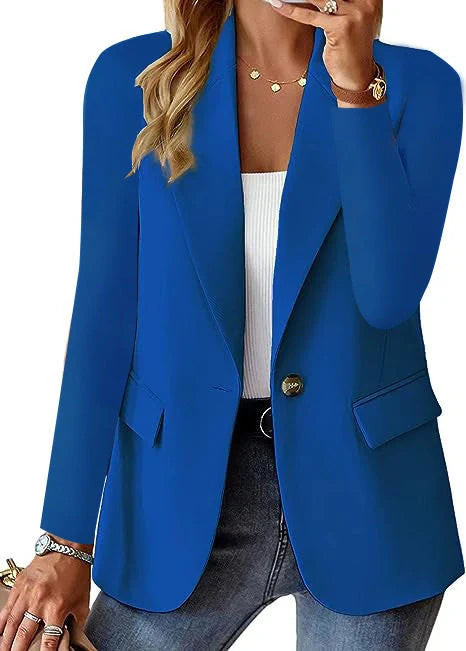 Women's Autumn Long Sleeve Polyester Cardigan with Pockets in various colours