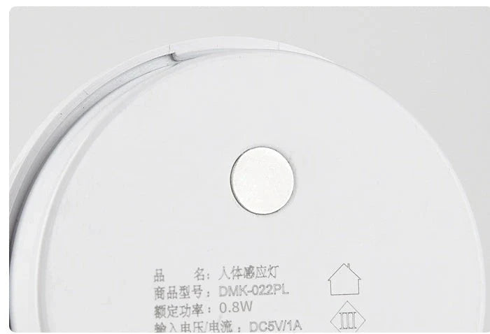A versatile smart sensor lamp with a 360-degree rotating head and magnetic backing for easy installation on any iron surface.