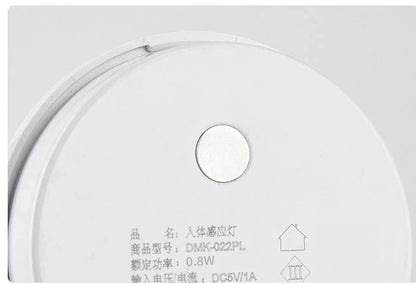 A versatile smart sensor lamp with a 360-degree rotating head and magnetic backing for easy installation on any iron surface.