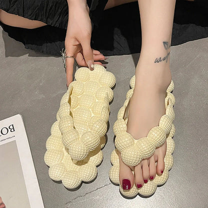 Women's PVC herringbone design bubble slippers in various colours