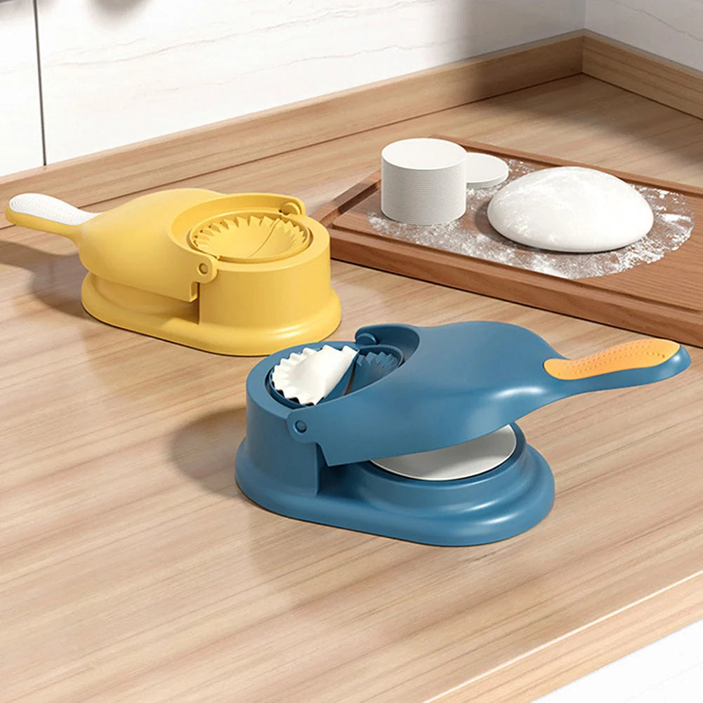 2-in-1 Dumpling Maker with non-slip handle and wavy-shaped dumpling design