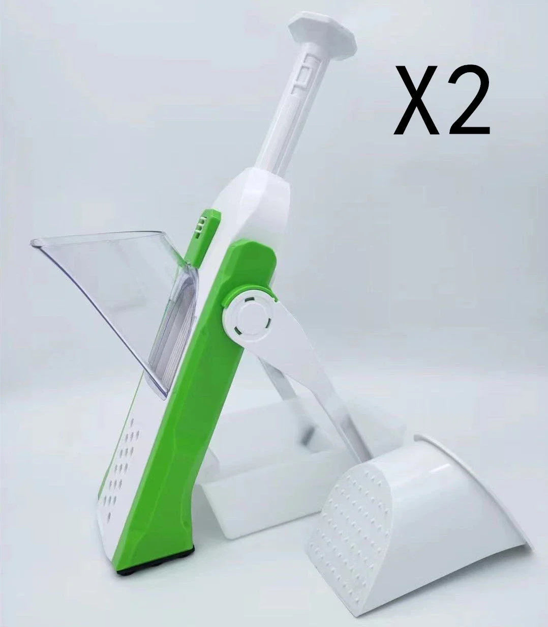 Premium Multifunctional Vegetable Slicer and Chopper with Stainless Steel Blades and Durable ABS Construction