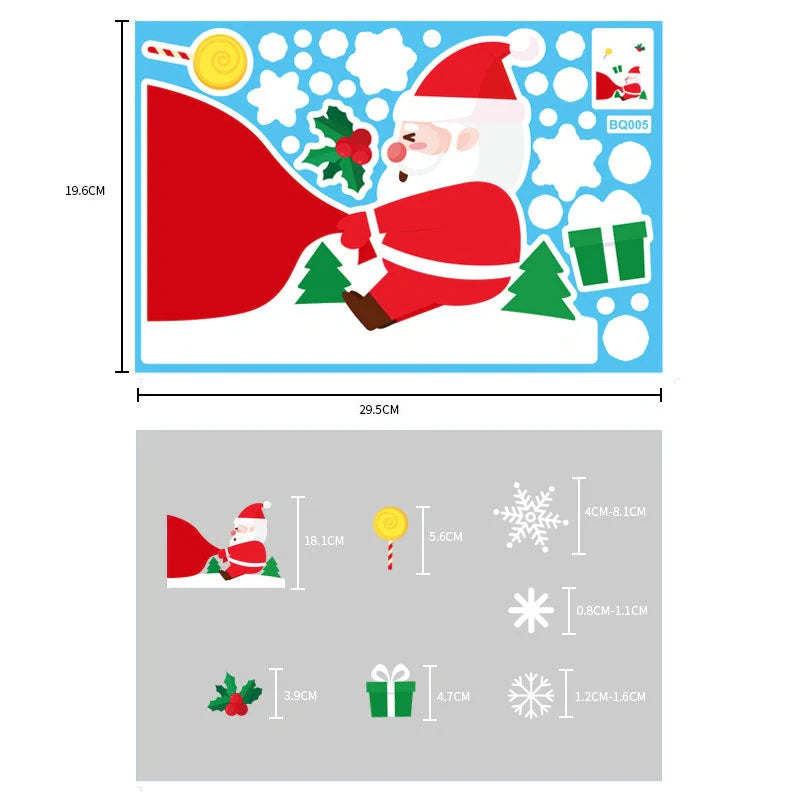 Festive LED string lights with Santa Claus and snowflakes for holiday decor