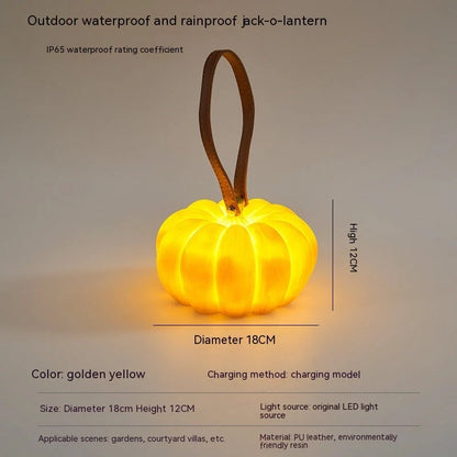 Solar-powered pumpkin lights for outdoor Halloween decorations