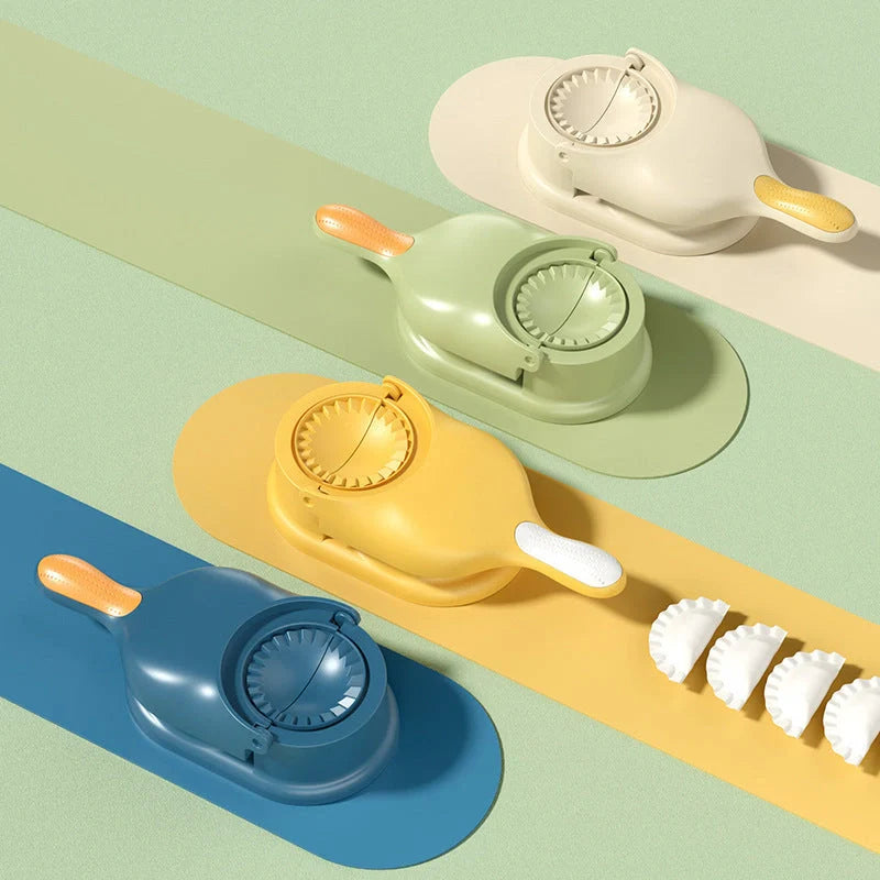 2-in-1 Dumpling Maker with non-slip handle and wavy-shaped dumpling design