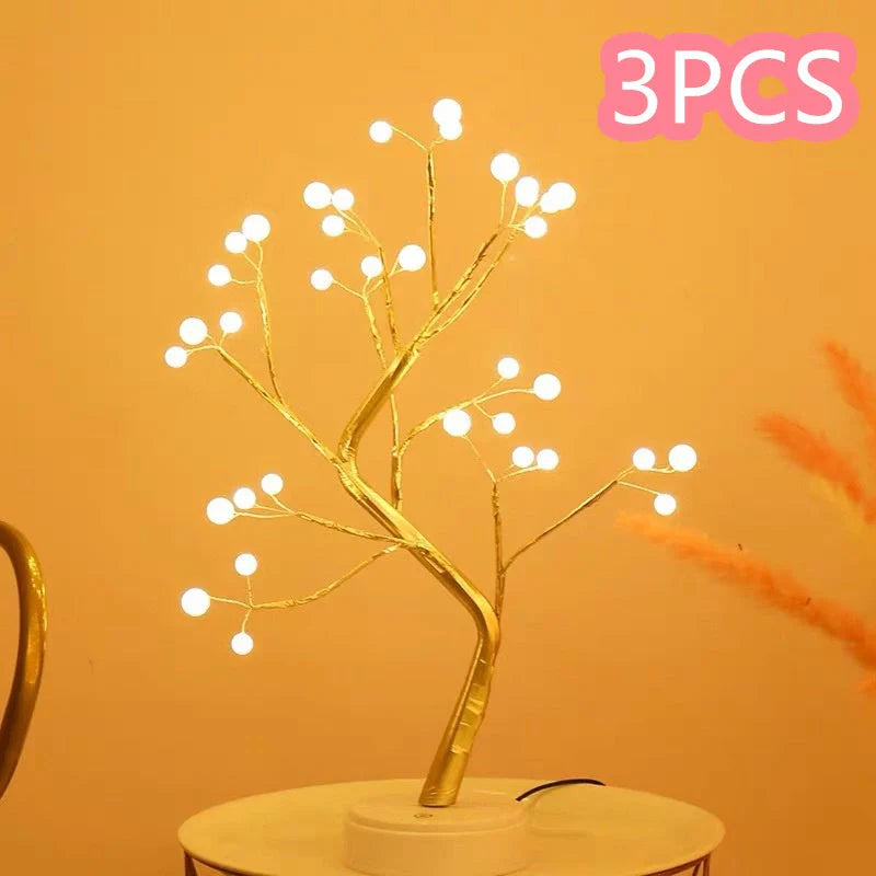 Nordic style LED copper wire bedroom light with warm colours