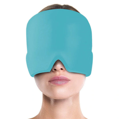 Cold Therapy Migraine Relief Hat with elastic compression for 360° coverage