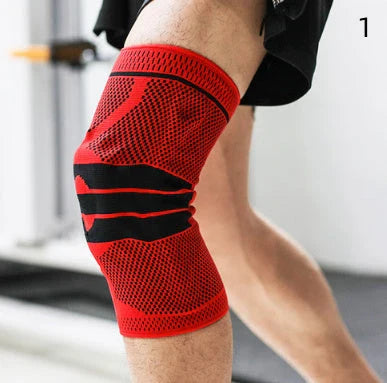 Protective Sports Knee Sleeves for Running and Fitness made of durable nylon material with adjustable strap for customized fit