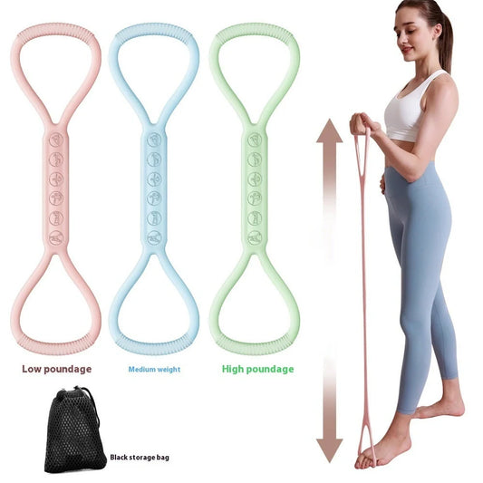 Premium resistance bands for women's chest fitness workouts, available in a range of colours and resistance levels for targeted muscle development.