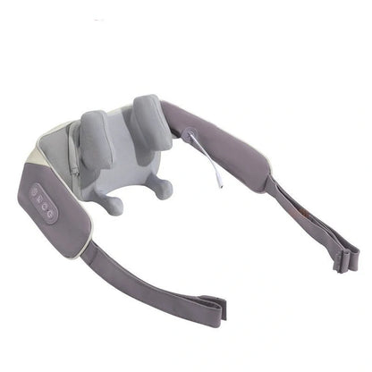 Multifunctional neck massager with remote control and heat therapy for stress relief