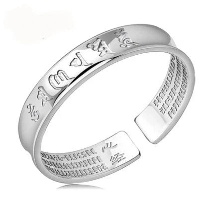 Elegant silver plated vintage bracelet with engraved text in a variety of styles
