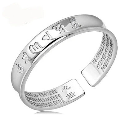 Elegant silver plated vintage bracelet with engraved text in a variety of styles