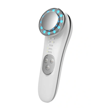 7-in-1 Facial Massager with ion charge and light therapy for deep skin cleansing and anti-aging
