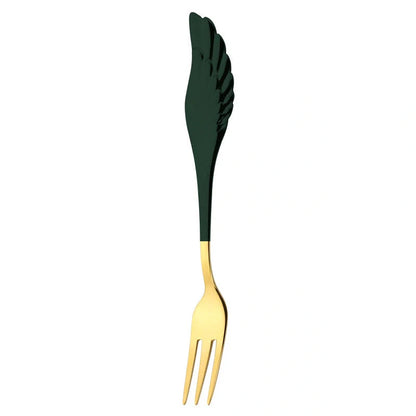 304 stainless steel Angel Wing spoon and fork set in various finishes