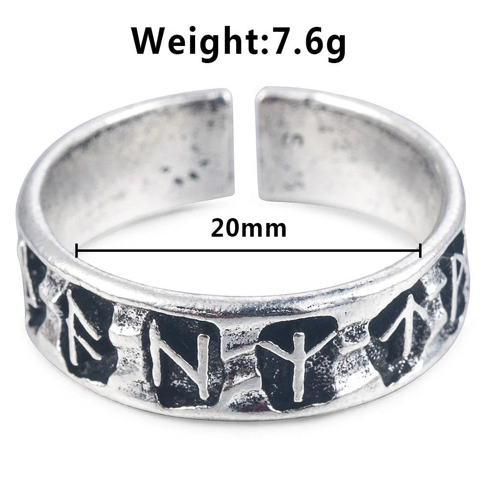 Vintage Geometric Adjustable Ring for Men in ancient silver finish