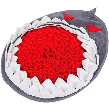An interactive snuffle mat puzzle toy for dogs, designed to stimulate natural foraging behavior and relieve boredom
