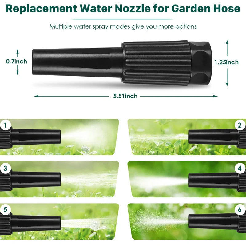 Stainless steel metal garden hose with adjustable spray nozzle, durable and kink-free for easy gardening
