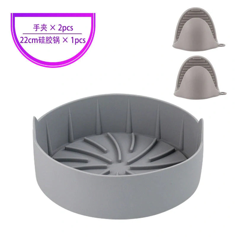 Air fryer silicone pot replacement liners in various colours and sizes