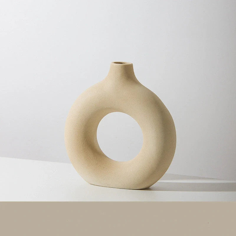 Elegant frosted porcelain biscuit vase for modern flower arranging