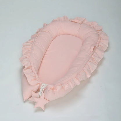 Lace Cotton Baby Bionic Bed Portable in various colors for safe infant sleep