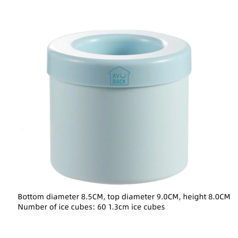 Portable 2-in-1 ice bucket mold with lid for efficient ice making and serving