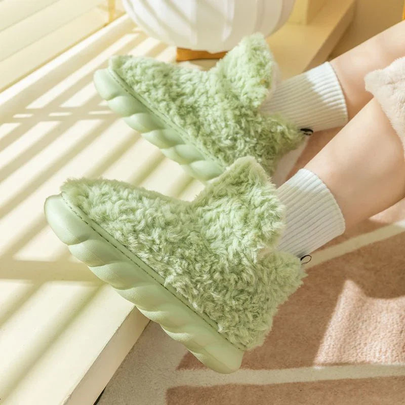 Cozy Wintertime Slippers with plush lining, waterproof heel, and variety of vibrant color options