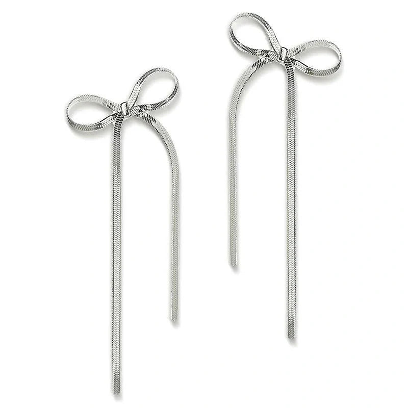 Elegant hypoallergenic 18k gold plated bow earrings for sensitive ears
