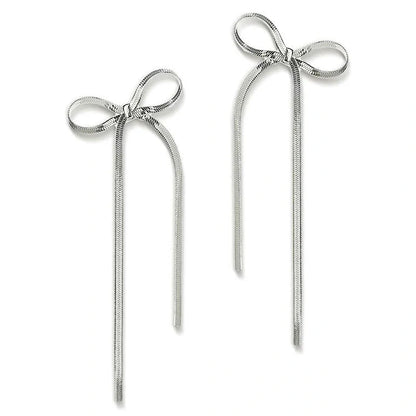 Elegant hypoallergenic 18k gold plated bow earrings for sensitive ears