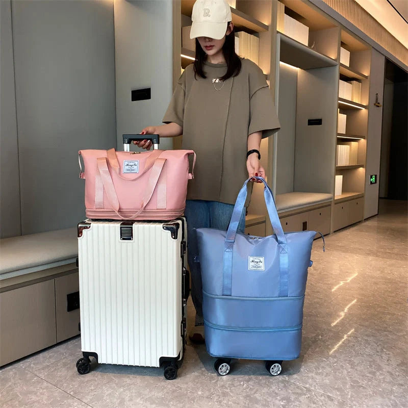 Universal Wheel Travel Bag in various colours with double-layer dry and wet separation