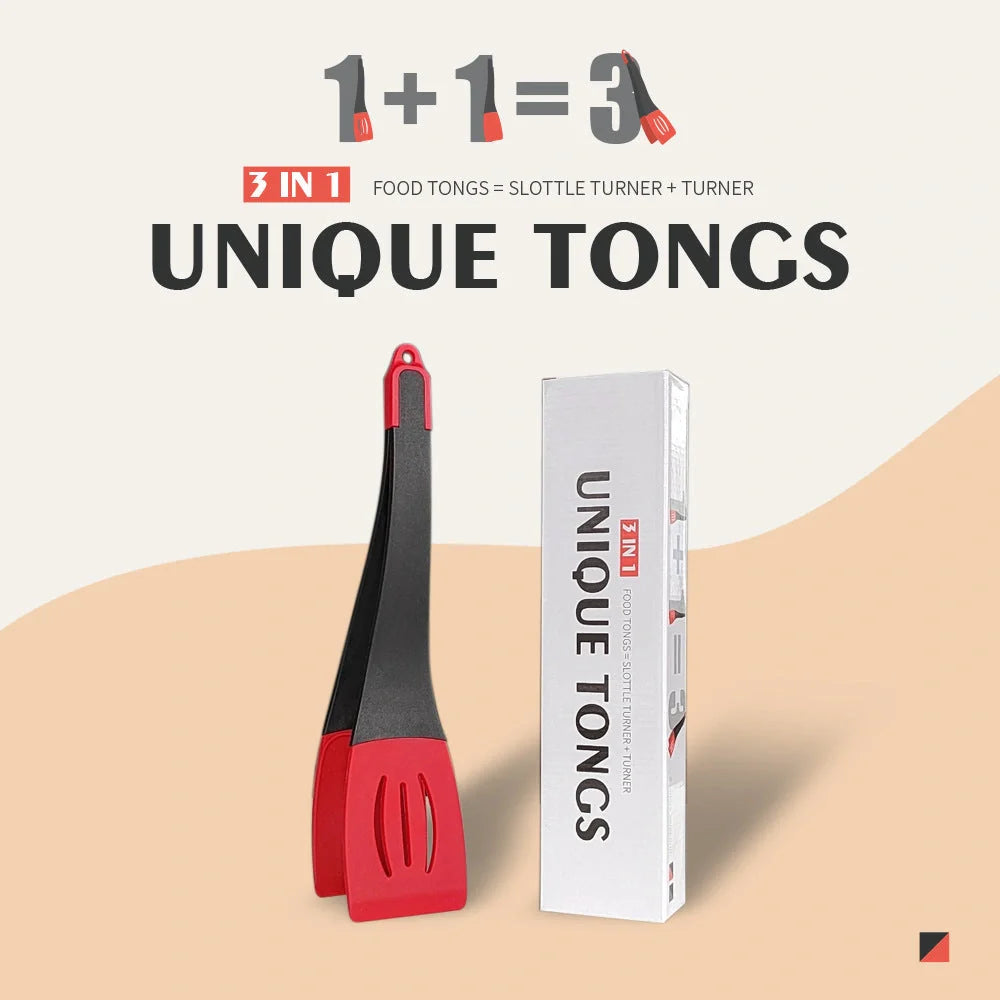 3-in-1 silicone food clip spatula with detachable scraper and rotary blade