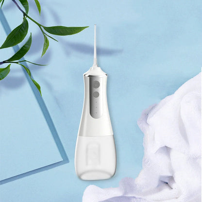USB rechargeable oral irrigator with 3 cleaning modes and 350ml water tank