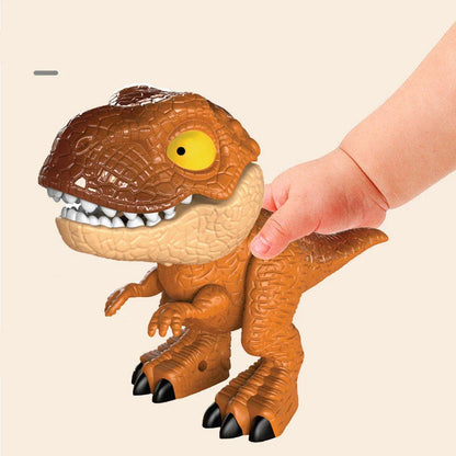 Multifunctional dinosaur-shaped desk organizer with pencil holder, eraser, ruler, and other office supplies